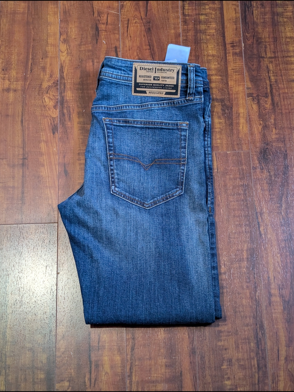 Diesel Industry Men’s Slim Straight Jeans — Dark Blue Denim